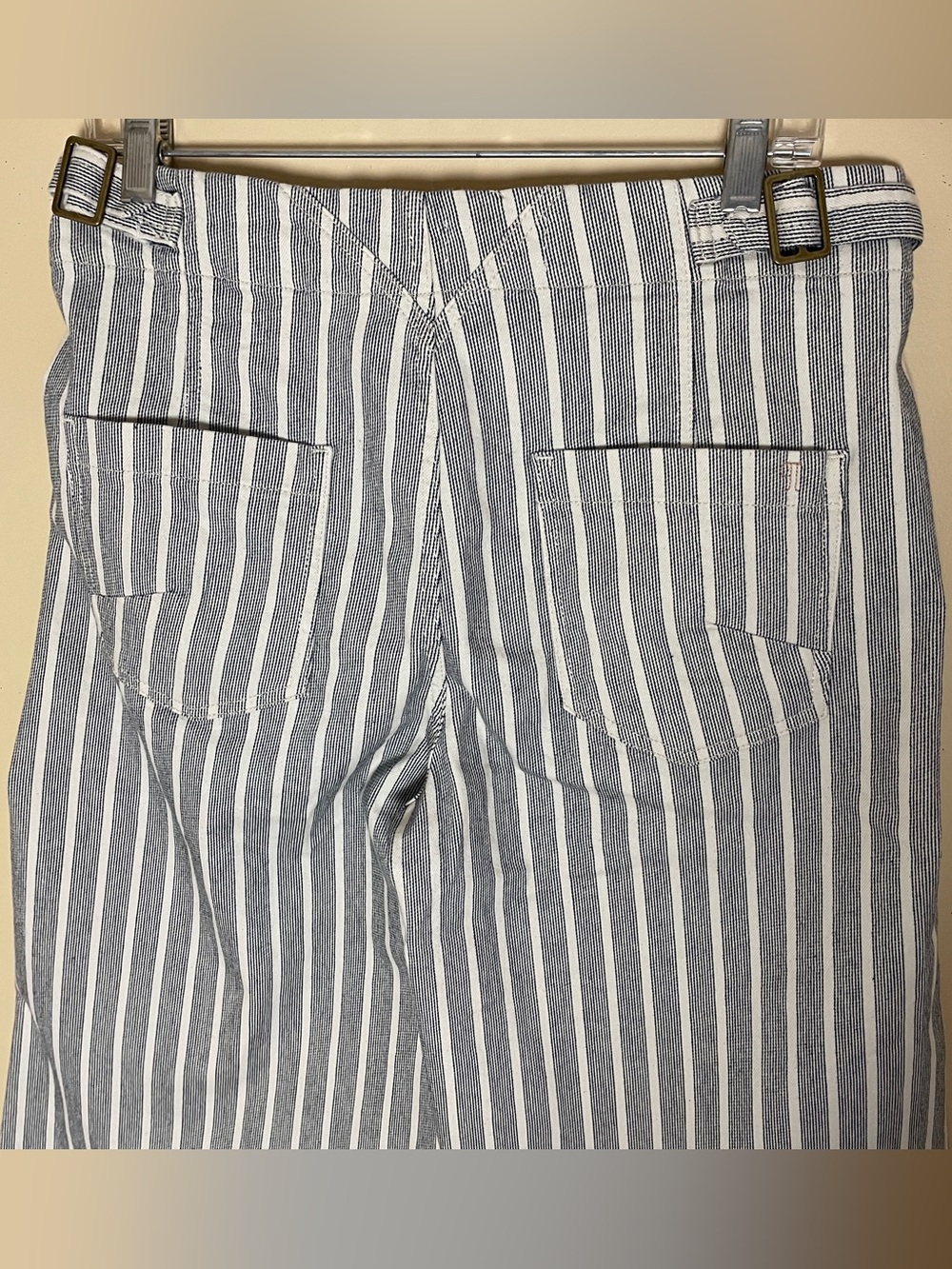 Anthropologie Pilcro Foxglove Flare Pants Women Size 30 Striped Cropped Wide Leg - Picture 5 of 15
